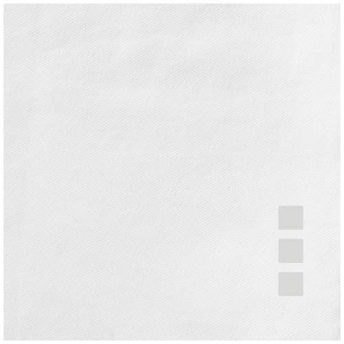 white Polo de manga corta elástico para mujer