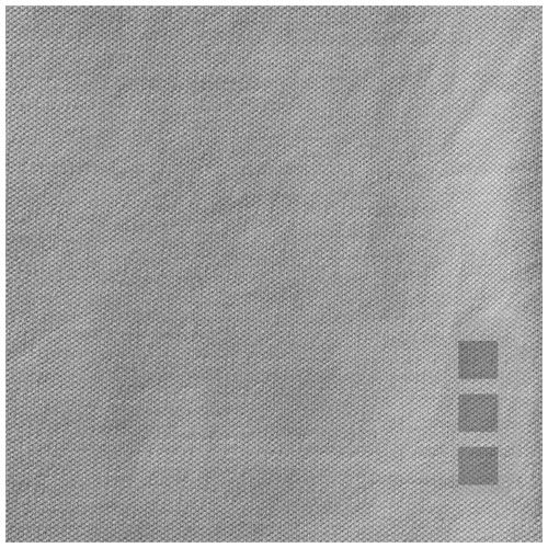 gris mezclado Polo de manga corta elástico para mujer