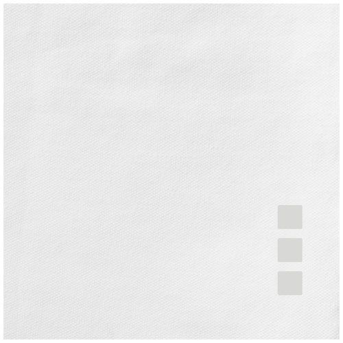 white Polo de manga corta elástico para mujer