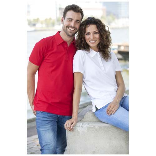 azul marino Polo de manga corta elástico para mujer