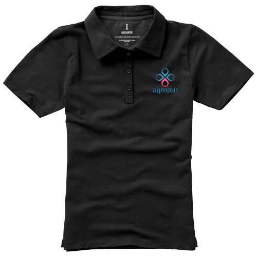 Polo de manga corta elástico para mujer 