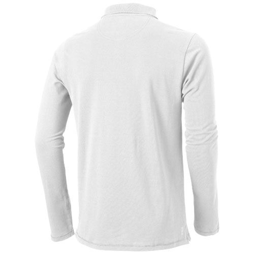 white Polo de manga larga para hombre
