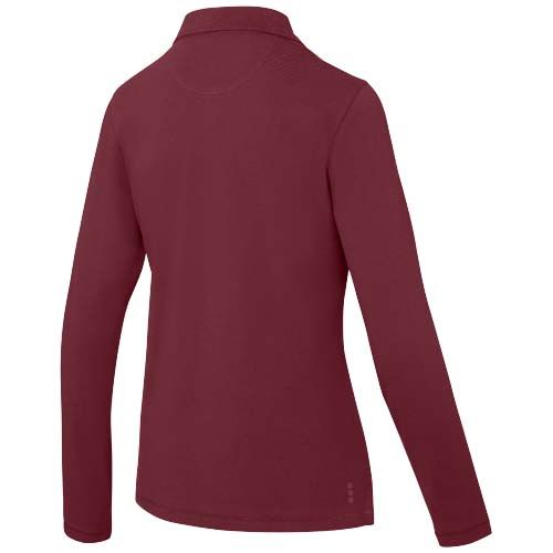 burdeos intenso Polo de manga larga para mujer de 180 g/m² Calgary