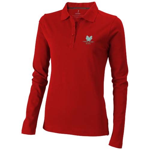 red Polo de manga larga para mujer de 180 g/m² Calgary