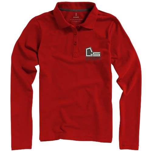 red Polo de manga larga para mujer de 180 g/m² Calgary