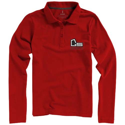 red Polo de manga larga para mujer de 180 g/m² Calgary