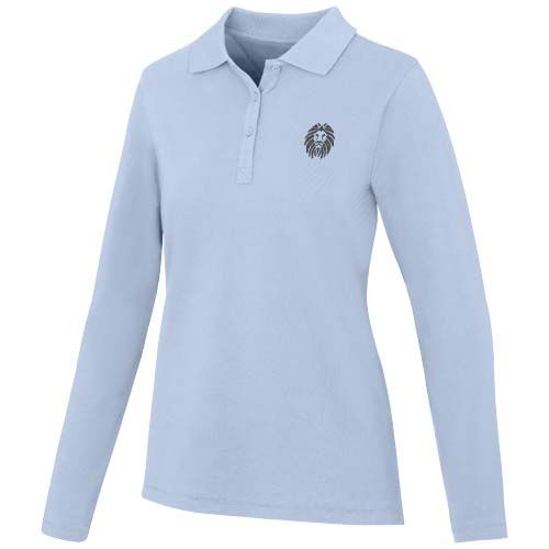 azul brumoso Polo de manga larga para mujer de 180 g/m² Calgary