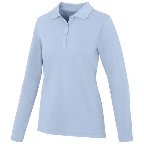 azul brumoso Polo de manga larga para mujer de 180 g/m² Calgary