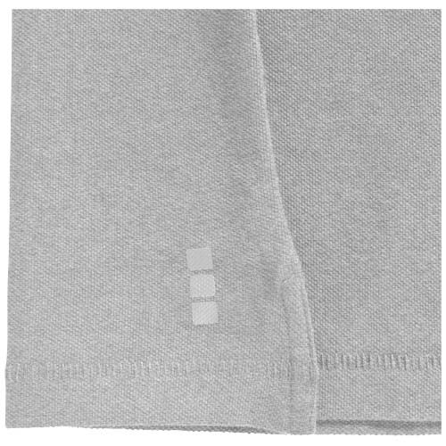 gris mezclado Polo de manga larga para mujer