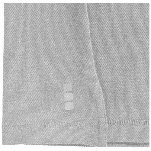 gris mezclado Polo de manga larga para mujer