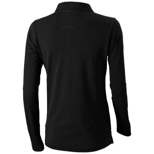 black Polo de manga larga para mujer de 180 g/m² Calgary