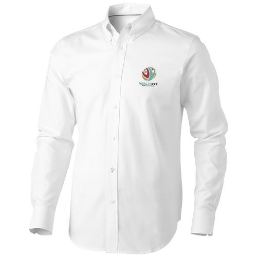 Camisa tipo Oxford de manga larga para hombre 
