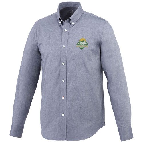 Camisa tipo Oxford de manga larga para hombre 