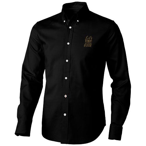 Camisa tipo Oxford de manga larga para hombre 
