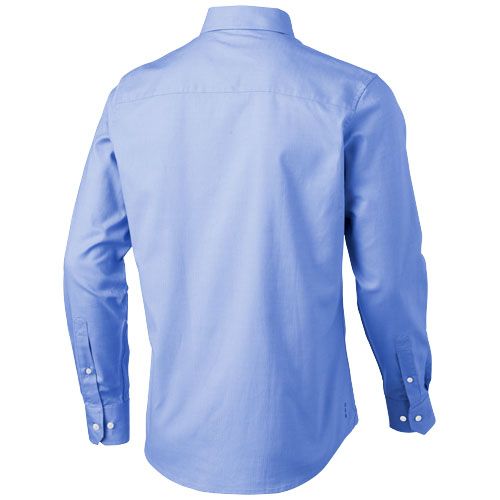 azul claro Camisa tipo Oxford de manga larga para hombre