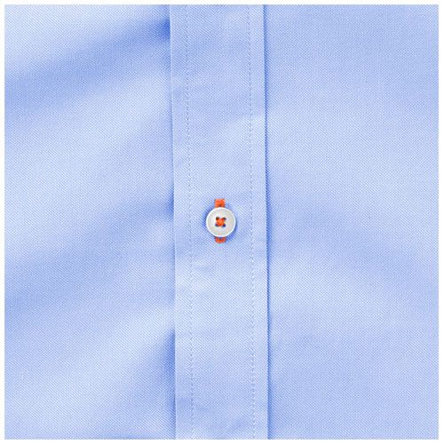 azul claro Camisa tipo Oxford de manga larga para hombre