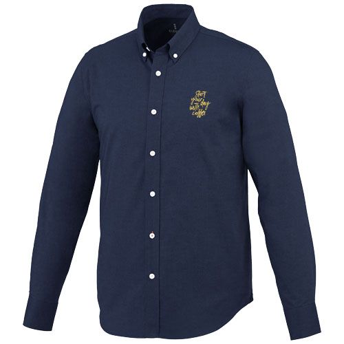 Camisa tipo Oxford de manga larga para hombre 