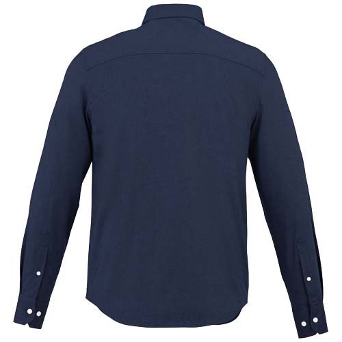 azul marino Camisa tipo Oxford de manga larga para hombre