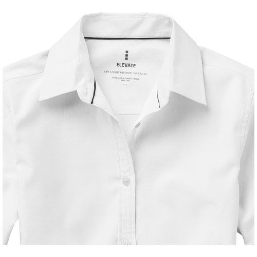white Camisa tipo Oxford de manga larga de mujer de 142 g/m² Vaillant