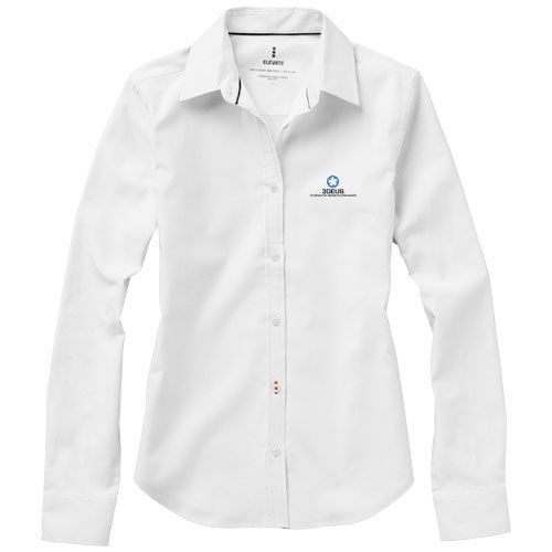 white Camisa tipo Oxford de manga larga de mujer de 142 g/m² Vaillant