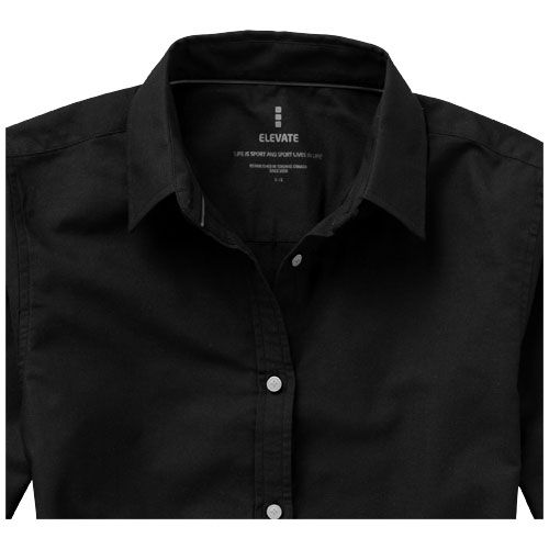 black Camisa tipo Oxford de manga larga de mujer de 142 g/m² Vaillant