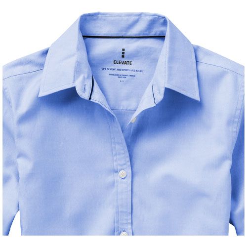 Camisa tipo Oxford de manga larga de mujer 