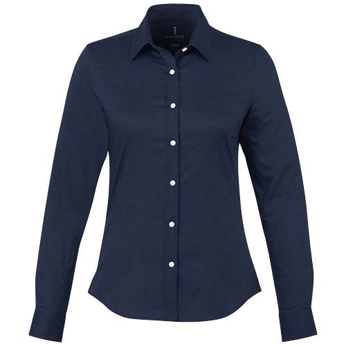 Camisa tipo Oxford de manga larga de mujer 