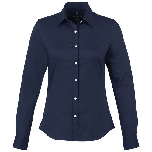 Camisa tipo Oxford de manga larga de mujer 