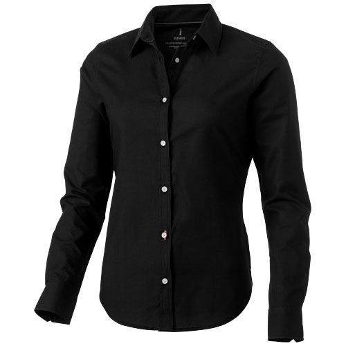 Camisa tipo Oxford de manga larga de mujer 