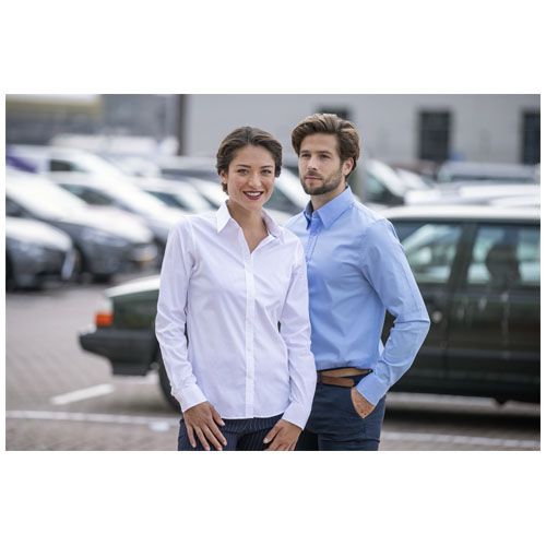 azul claro Camisa de manga larga para hombre