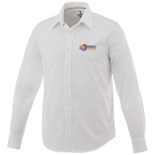 white Camisa de manga larga para hombre