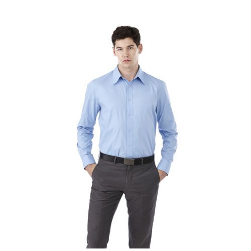 azul claro Camisa de manga larga para hombre