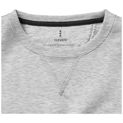 gris mezclado Sudadera unisex de cuello redondo