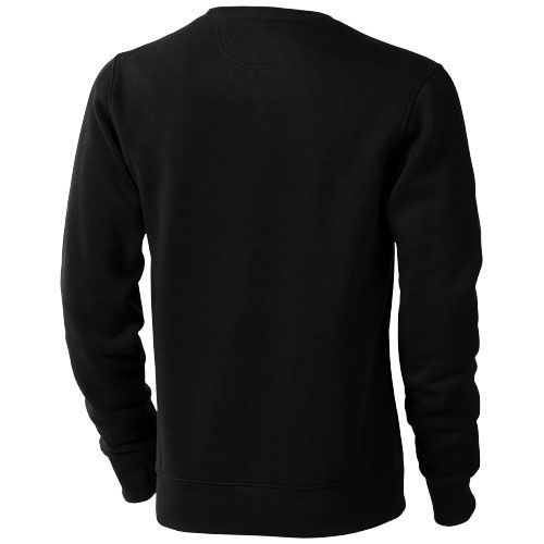 black Sudadera unisex de cuello redondo
