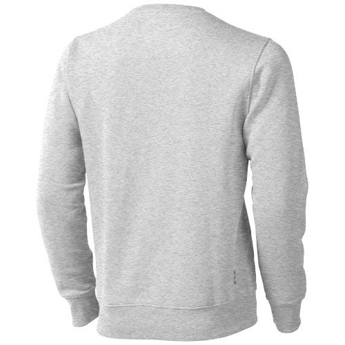 gris mezclado Sudadera unisex de cuello redondo