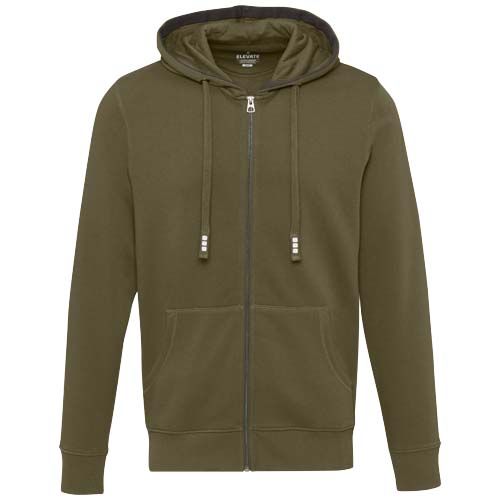 verde bosque Sudadera con capucha y cremallera unisex de 300 g/m² Arora