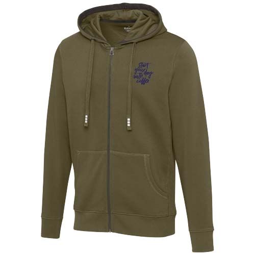 verde bosque Sudadera con capucha y cremallera unisex de 300 g/m² Arora