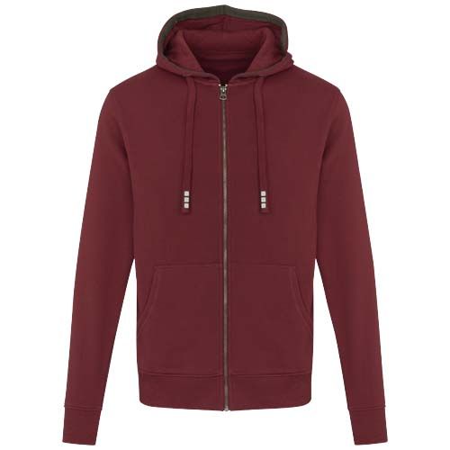 burdeos intenso Sudadera con capucha y cremallera unisex de 300 g/m² Arora