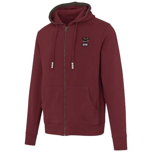 burdeos intenso Sudadera con capucha y cremallera unisex de 300 g/m² Arora