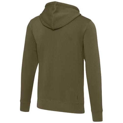 verde bosque Sudadera con capucha y cremallera para hombre