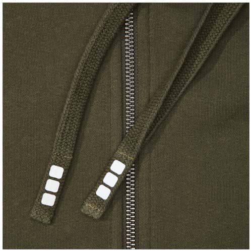 verde bosque Sudadera con capucha y cremallera para hombre