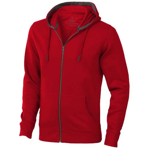 red Sudadera con capucha y cremallera unisex de 300 g/m² Arora