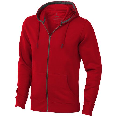 red Sudadera con capucha y cremallera unisex de 300 g/m² Arora