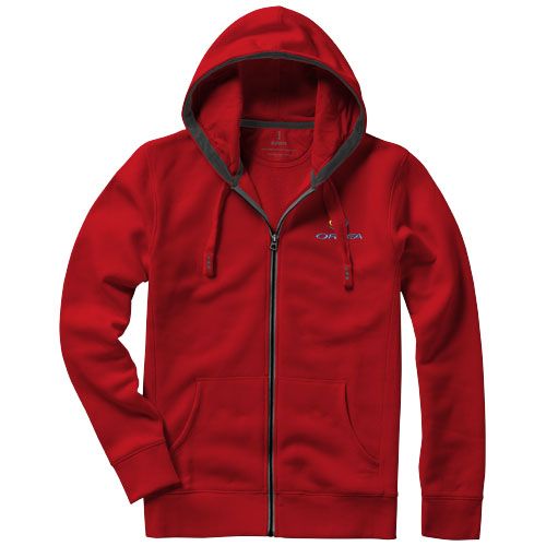 red Sudadera con capucha y cremallera unisex de 300 g/m² Arora