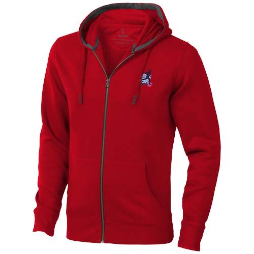 red Sudadera con capucha y cremallera unisex de 300 g/m² Arora
