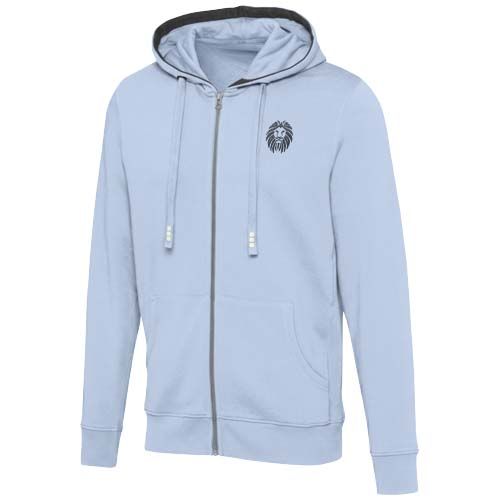 azul brumoso Sudadera con capucha y cremallera unisex de 300 g/m² Arora