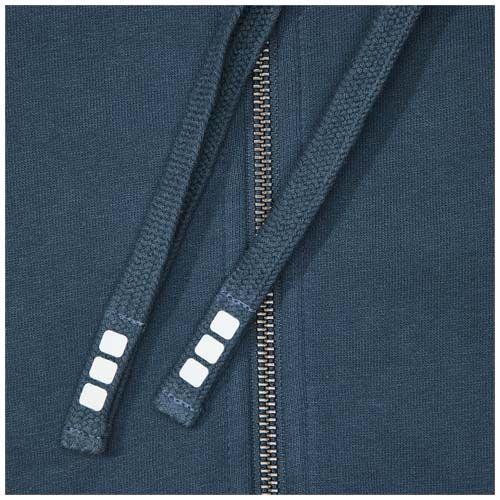 azul oscuro Sudadera con capucha y cremallera para hombre