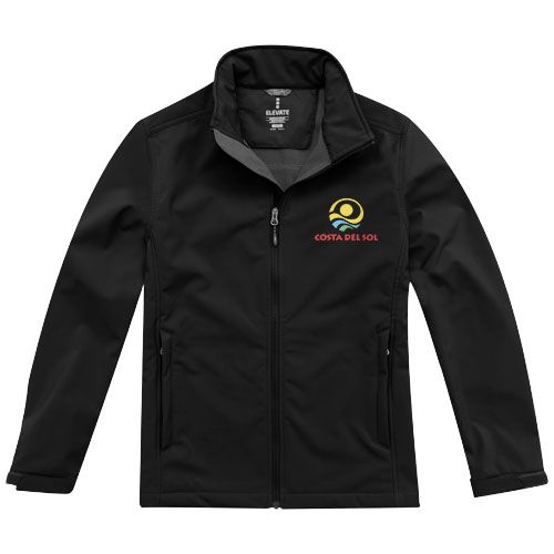 black Chaqueta softshell de hombre