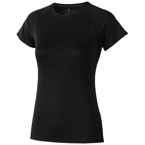 black Camiseta Cool fit de manga corta para mujer de 145 g/m² Niagara