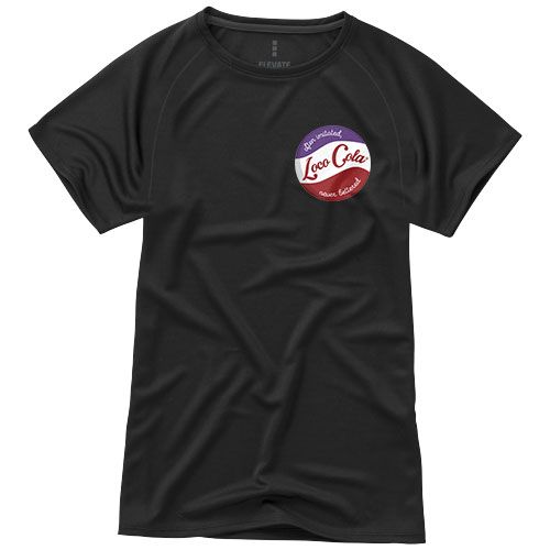 black Camiseta Cool fit de manga corta para mujer de 145 g/m² Niagara